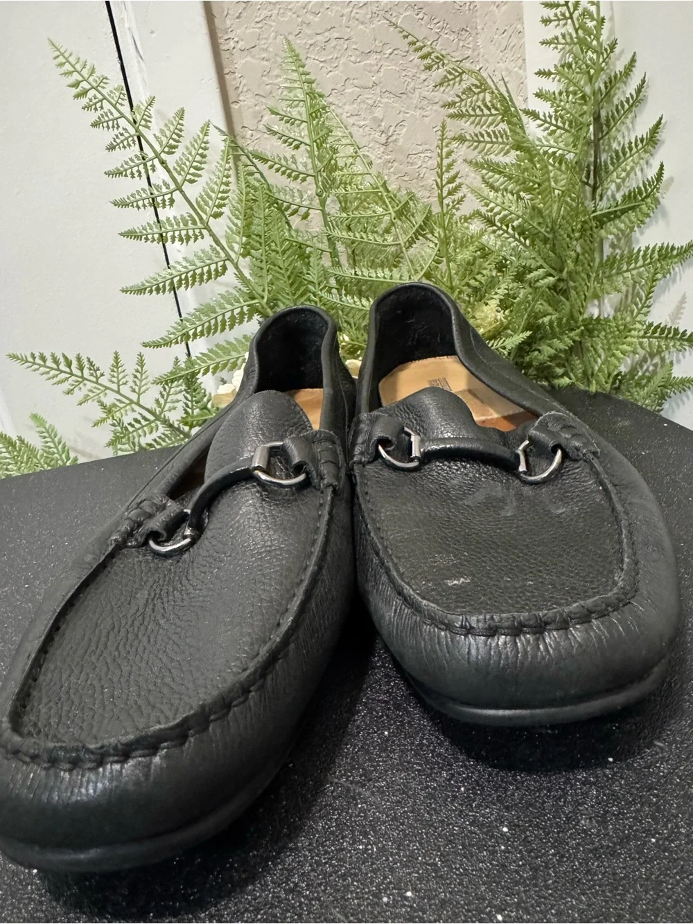 & Other Stories Black Leather Bit Slip-On Loafers